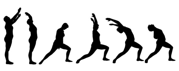 Vector silhouette of a woman.