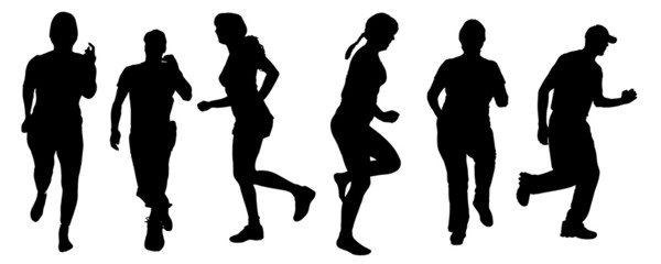 Vector silhouette of a people.