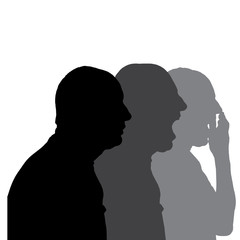 Vector silhouette of people.