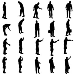 Vector silhouette of a businessman.