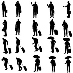 Vector silhouette of a businessman.