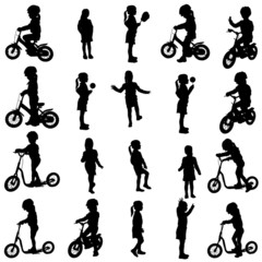 Vector silhouette of a girl.