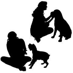 Vector silhouette of woman.