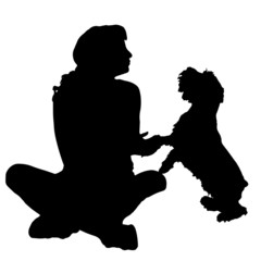 Vector silhouette of woman.