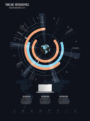 Minimal infographics design.Timeline. Vector