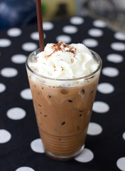 Coffee drink in a glass