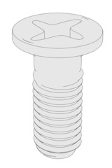 cartooon image of classic screw