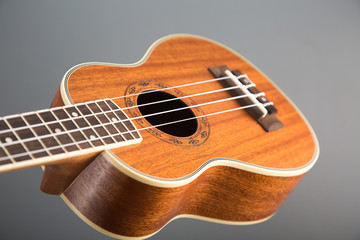 Obraz premium Close-up shot of classic ukulele guitar