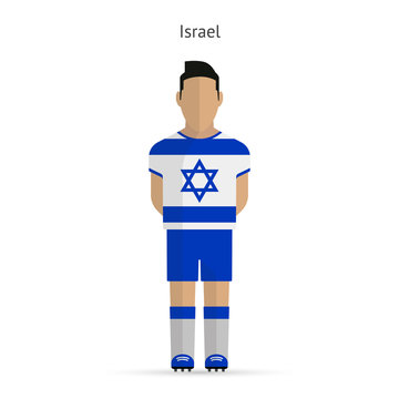 Israel football player. Soccer uniform.
