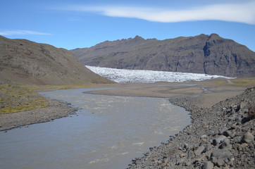 Fototapeta na wymiar Fláajökull glacier