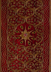 Wire bending sculptures create a pattern on the wood flooring.