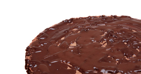 chocolate cake isolated on white background