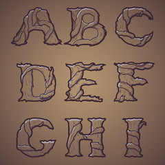 Halloween decorative alphabet - Tree & roots