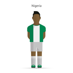 Nigeria football player. Soccer uniform.