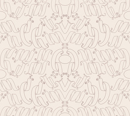 Seamless background with vintage ribbons.