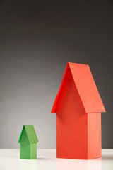 Different Size Paper Houses