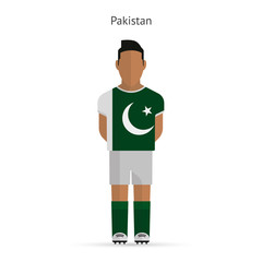 Pakistan football player. Soccer uniform.