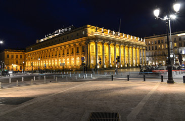Facade of the opera of Bordeaux