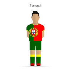 Portugal football player. Soccer uniform.