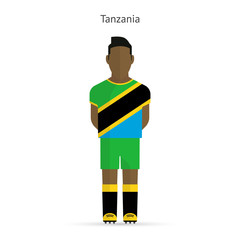 Tanzania football player. Soccer uniform.