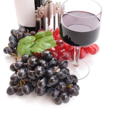 A glass of wonderful and delicious red semisweet wine