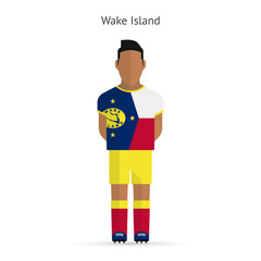 Wake Island football player. Soccer uniform.