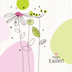 Easter card - greeting card with copy space