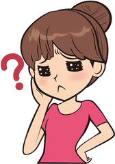 Obraz premium Kobieta z wątpliwościami