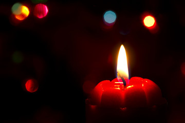 Red Lit Candle