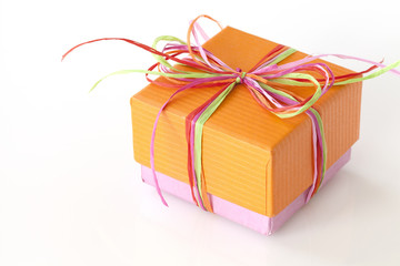 Lovely orange and pink present (gift box)