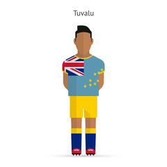 Tuvalu football player. Soccer uniform.