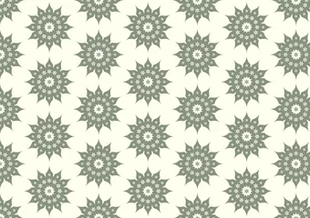 Kussenhoes Retro Flower Pattern on Pastel Background © steafpong