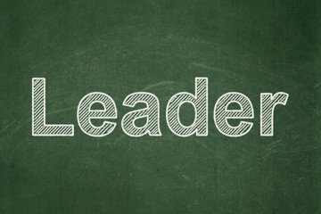 Obraz premium Business concept: Leader on chalkboard background