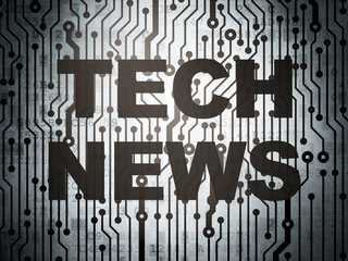 News concept: circuit board with Tech News