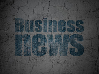 News concept: Business News on grunge wall background