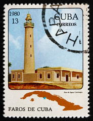 Postage stamp Cuba 1980 Jagua, Cienfuegos, Lighthouse