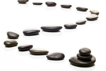 Stack of spa hot stones