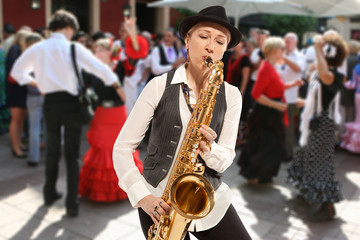 Fototapeta premium Saxophonist