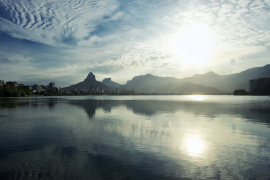 Lagoa Rio de Janeiro Brazil Scenic Skyline