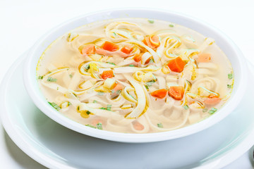 Broth - chicken soup with noodles