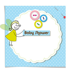 baby shower invitation template Cute vector card