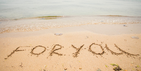 For you written in the sand