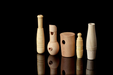 wooden whistles for calling ducks and other birds