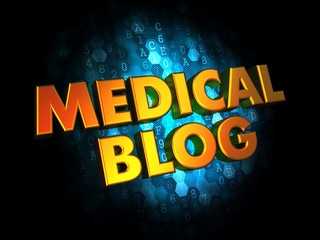 Naklejka na ściany i meble Medical Blog Concept on Digital Background.