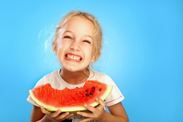 Girl with watermelon