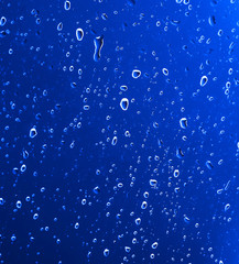 Blue Abstract Water Drops Background