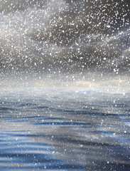 Obraz na płótnie Canvas clouds with reflection on water