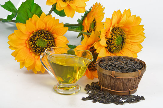 sunflower seeds and vegetable oil