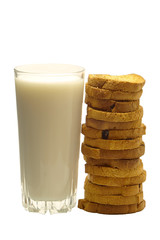 Milk and sliced bread