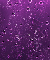 Drops of water on glass